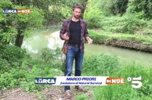 Marco Priori spiega le tecniche di soprravvivenza su canale 5 all'Arca di Noè